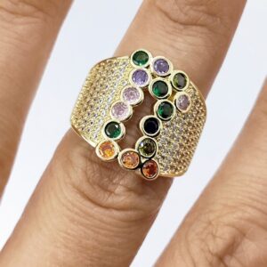 Inel Placat cu Aur 14k Model- STR14 Marime Unica 7