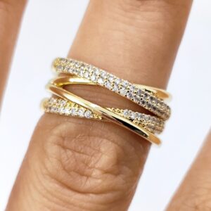 Inel Placat cu Aur 14k Model- STR10