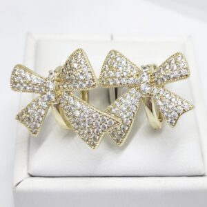 Cercei Cu Tortita Placati Cu Aur 14k -Model AN8- Marime Cercei 3,4cm