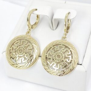 Cercei Cu Tortita Placati Cu Aur 14k -Model AN3- Marime Cercei 3,5cm