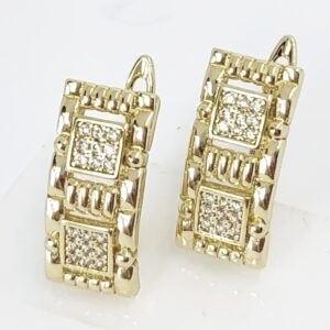 Cercei Placati Cu Aur 14k -Model ADD95- Marime 2,3cm