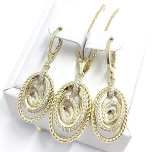 Set Placat Cu Aur 14k Model SH83 Lungime 45cm