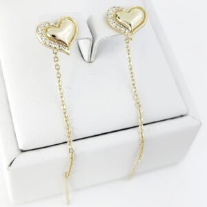Cercei Placati Cu Doua Straturi Aur14k -Model EVA37 Marime 5cm