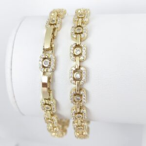 Bratara Placata Cu Aur 14k - Model ERR31- Lungime 19cm