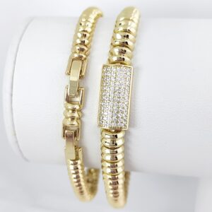 Bratara Placata Cu Aur 14k - Model ERR30- Lungime 19cm