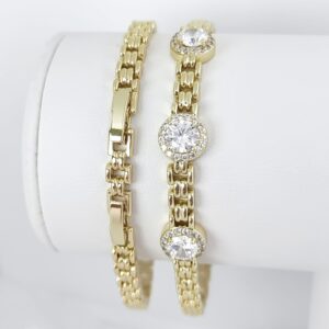 Bratara Placata Cu Aur 14k - Model ERR27- Lungime 19cm