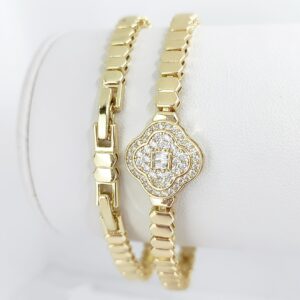 Bratara Placata Cu Aur 14k - Model ERR25- Lungime 18cm