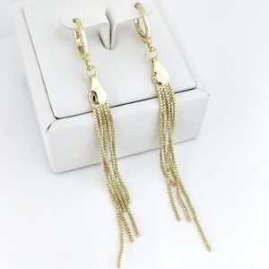 Cercei Placati Cu Doua Straturi Aur14k -Model EVA47 Marime 6cm