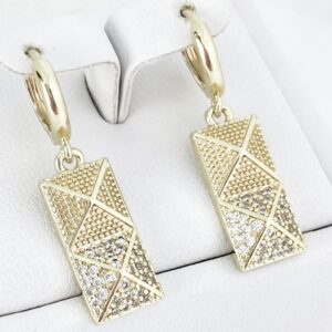 Cercei Placati Cu Doua Straturi Aur14k -Model EVA60 Marime 2,5cm