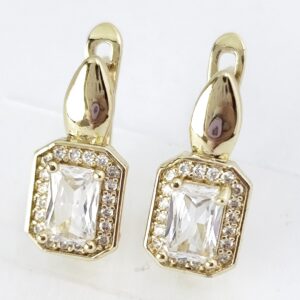 Cercei Placati Cu Doua Straturi Aur14k -Model EVA57 Marime 1,5cm