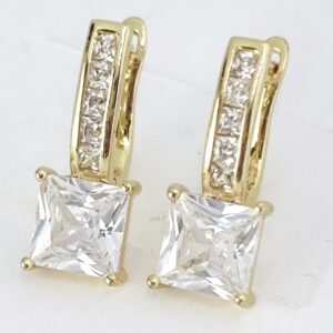 Cercei Placati Cu Doua Straturi Aur14k -Model EVA54 Marime 1,5cm
