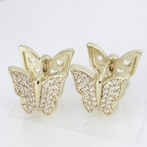 Cercei Placati Cu Doua Straturi Aur14k -Model EVA63 Marime 2cm