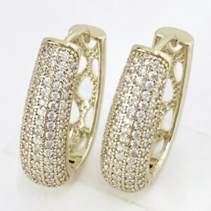 Cercei Placati Cu Doua Straturi Aur14k -Model EVA68 Marime 3cm