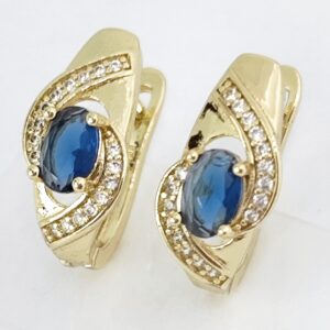 Cercei Placati Cu Doua Straturi Aur14k -Model EVA78 Marime 1,6cm