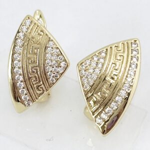 Cercei Placati Cu Doua Straturi Aur14k -Model EVA80 Marime 1,6cm