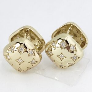 Cercei Placati Cu Doua Straturi Aur14k -Model EVA83 Marime 2cm