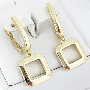 Cercei Placati Cu Doua Straturi Aur14k -Model EVA88 Marime 4cm