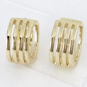 Cercei Placati Cu Doua Straturi Aur14k -Model EVA93 Marime 1,5cm