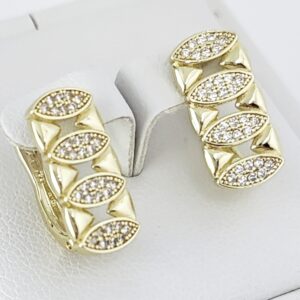 Cercei Placati Cu Doua Straturi Aur14k -Model EVA95 Marime 1,5cm