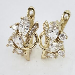 Cercei Placati Cu Doua Straturi Aur14k -Model EVA97 Marime 1,5cm